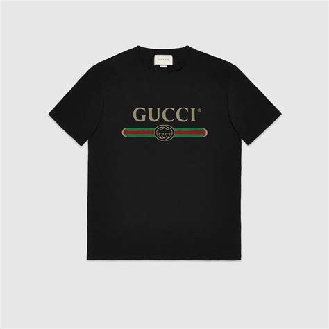 gucci logo t-shirt in black size xs|t shirt Gucci original.